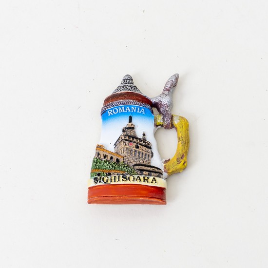 Set 12 magneti, model Sighisoara, 8x5 cm, B.S.P. / 1080