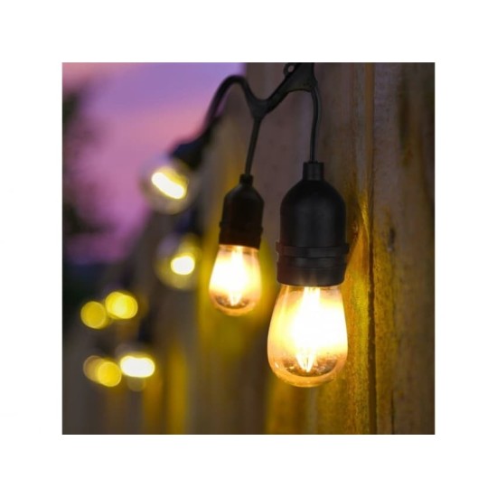 Ghirlanda luminoasa cu pendule, interconectabile, E27, IP65, 5 m, culoare negru, B.S.P. / SL298