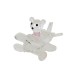 Marturie botez, model ursulet in avion, culoare roz, 6X6.5X5 cm, B.S.P. / BP 679