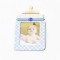 Marturie botez cu poza, model biberon, culoare bleu, 10x5.5 cm, B.S.P. / CC 233