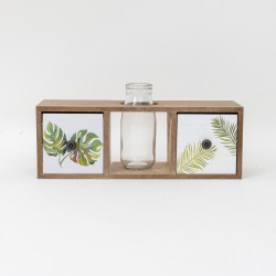 Dulap decorativ cu 2 sertare + vaza, 10x33x12 cm, B.S.P. / CD3252