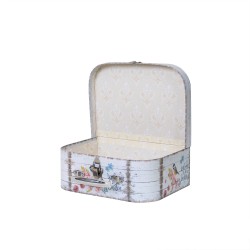 Set 3 cutii, forma cufar, multicolor / CD 091_4