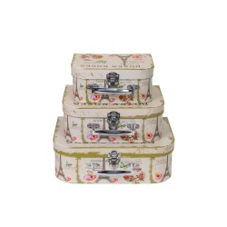 Set 3 cutii, forma cufar multicolor / CD 091_1