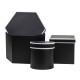 Set 3 cutii cu forme diferite, negru / CD 3322_Negru