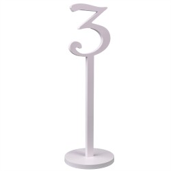 Set numere masa, 1-20, culoare alb, H 33 cm, B.S.P. / SL126