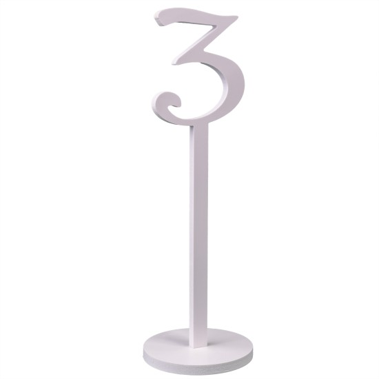 Set numere masa, 1-20, culoare alb, H 33 cm, B.S.P. / SL126