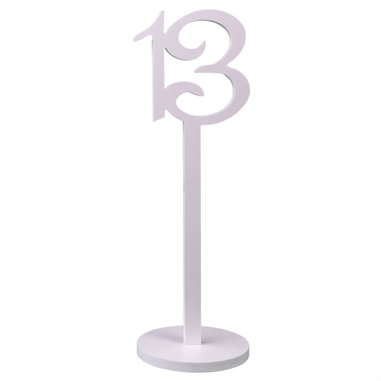 Set numere masa, 1-20, culoare alb, H 33 cm, B.S.P. / SL126