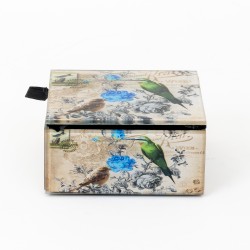 Cutie bijuterii din sticla cu interior din catifea, 10x9x5 cm, B.S.P. / CC 053-2