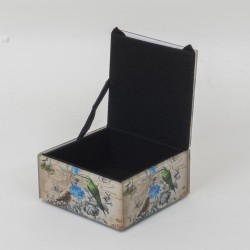 Cutie bijuterii din sticla cu interior din catifea, 10x9x5 cm, B.S.P. / CC 053-2