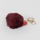 Breloc din puf, model cu fundita, culoare rosu, 13x7 cm, B.S.P. / CD1087_2