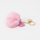 Breloc din puf, model cu fundita, culoare roz, 13x7 cm, B.S.P. / CD1087_3
