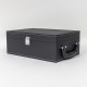 Cutie vin pentru 2 sticle + accesorii, piele ecologica, culoare negru, 35x20x12.5 cm, B.S.P. / CD112