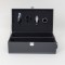 Cutie vin pentru 2 sticle + accesorii, piele ecologica, culoare negru, 35x20x12.5 cm, B.S.P. / CD112