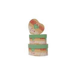 Set 3 cutii in forma de inima, dimensiuni diferite, model lacat, B.S.P. / CD2005_3