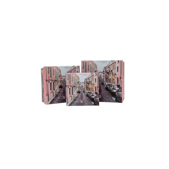 Set 3 cutii patrate, model bicicleta, B.S.P. / CD2006_2