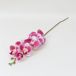 Fir orhidee artificiala, 9 flori, culoare roz inchis, H 97 cm, B.S.P. / CD2012_4