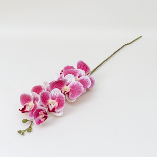 Fir orhidee artificiala, 9 flori, culoare roz inchis, H 97 cm, B.S.P. / CD2012_4