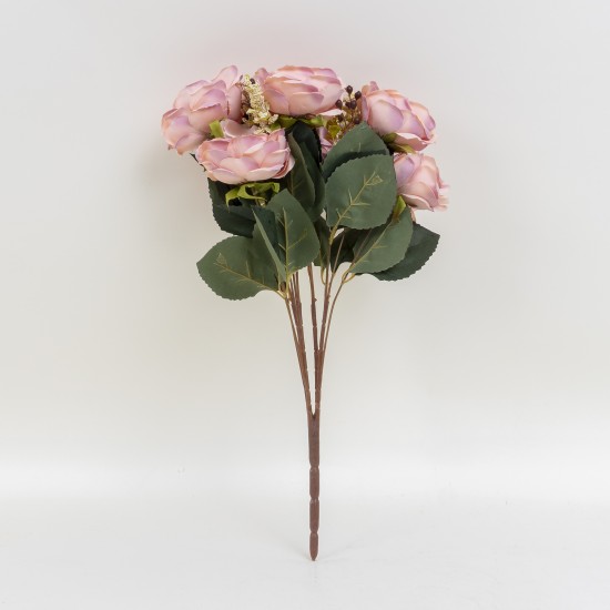 Buchet bujori, 8 flori, culoare roz deschis, H 55 cm, B.S.P. / CD2019_3