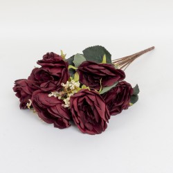 Buchet bujori, 8 flori, culoare rosu, H 55 cm, B.S.P. / CD2019_2