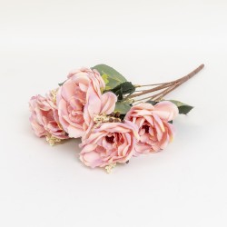 Buchet bujori, 8 flori, culoare roz deschis, H 55 cm, B.S.P. / CD2019_3