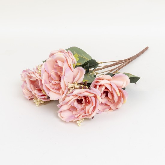 Buchet bujori, 8 flori, culoare roz deschis, H 55 cm, B.S.P. / CD2019_3