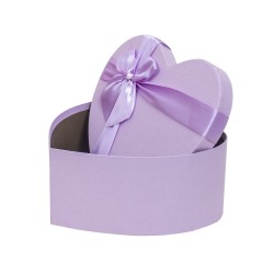 Set 3 cutii in forma de inima, mov / CD2085_mov