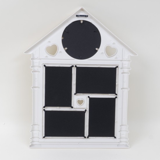 Rama foto 5 poze, model casuta, culoare alb, 51x37 cm, B.S.P. / CD2525