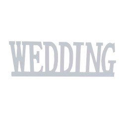 Decoratiune din forex, culoare alb, model " Wedding", 38X13 cm, B.S.P. / CD3099