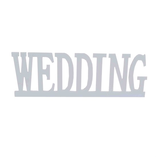 Decoratiune din forex, culoare alb, model " Wedding", 38X13 cm, B.S.P. / CD3099