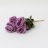 Buchet 6 flori artificiale, H 30, culoare lila, B.S.P. / CD3292_4