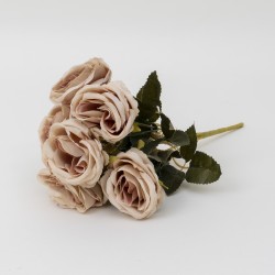 Buchet 6 flori artificiale, H 30, culoare cafeniu, B.S.P. / CD3292_3