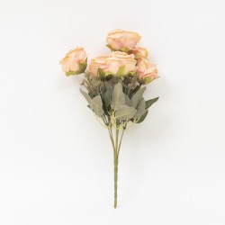 Buchet 6 flori artificiale, H 30, culoare portocaliu , B.S.P. / CD3292_6