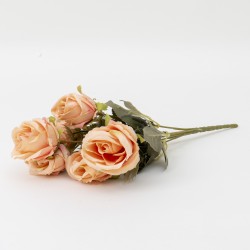 Buchet 6 flori artificiale, H 30, culoare portocaliu , B.S.P. / CD3292_6