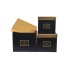 Set 3 cutii cu forma patrata / CD3317_Negru