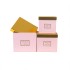 Set 3 cutii cu forma patrata / CD3317_Roz
