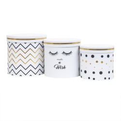 Set 3 cutii cu forma cilindrica si modele diferite / CD3323_1