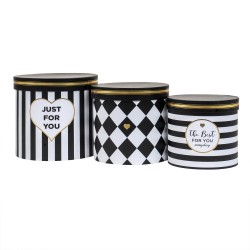 Set 3 cutii cu forma cilindrica si modele diferite / CD3323_2