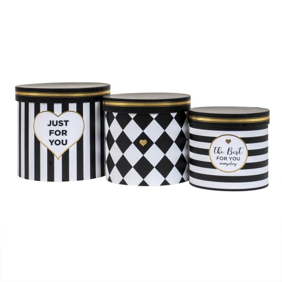 Set 3 cutii cu forma cilindrica si modele diferite / CD3323_2