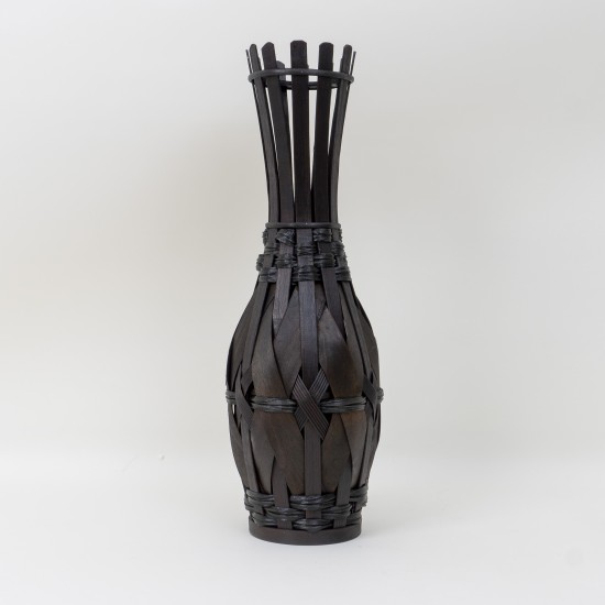 Vaza decorativa din bambus, culoare maro inchis, H 59 cm, B.S.P. / CD3400_1