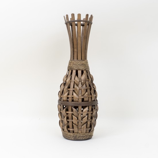 Vaza decorativa din bambus, culoare maro deschis, H 59 cm, B.S.P. / CD3400_2