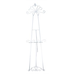 Sevalet metalic, culoare alba / SL088