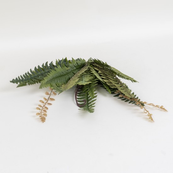 Buchet feriga artificiala, culoare verde, H 50 cm, B.S.P. / CD3697