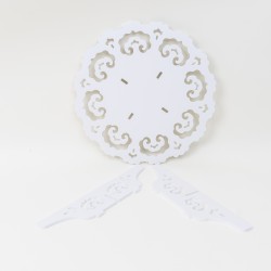 Suport din mdf pentru candy bar, culoare alb, 38x9 cm, B.S.P. / CD3908