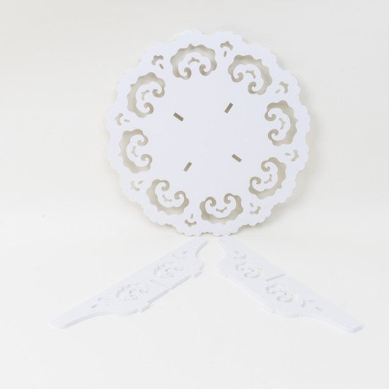 Suport din mdf pentru candy bar, culoare alb, 38x9 cm, B.S.P. / CD3908