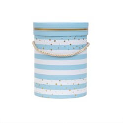 Cutie cu forma cilindrica si model / SL118_BLEU