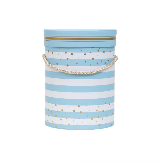 Cutie cu forma cilindrica si model / SL118_BLEU