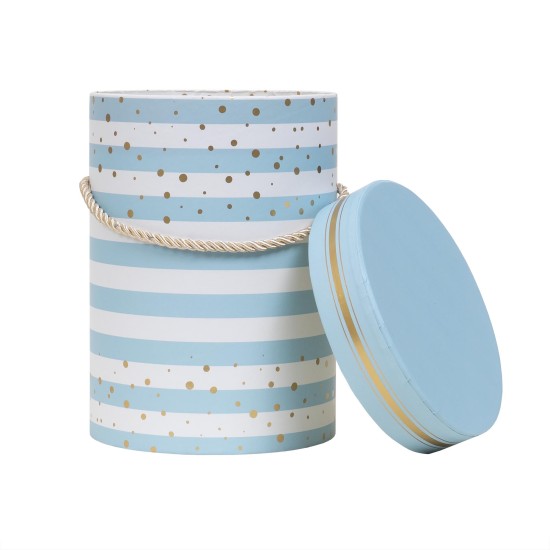 Cutie cu forma cilindrica si model / SL118_BLEU