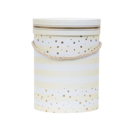 Cutie cu forma cilindrica si model / SL118_ALB