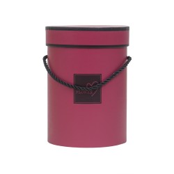 Cutie cu forma cilindrica si model /  CD4003_rosu