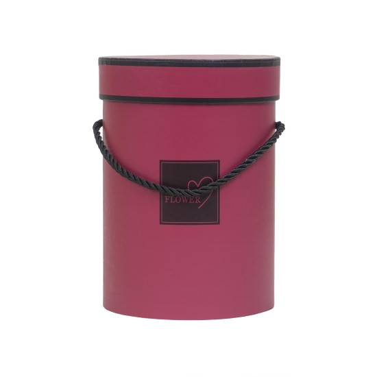 Cutie cu forma cilindrica si model /  CD4003_rosu